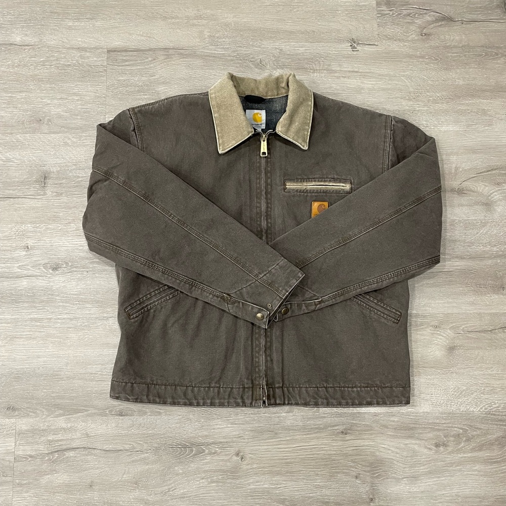 Carhartt Brown Jacket with Tan Collar
